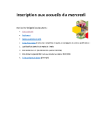Inscription aux accueils du mercredi 2025 2026