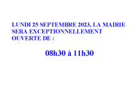 mairie horaires 25092023