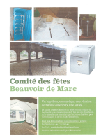 COMITE DES FETES EQUIPEMENTS EN LOCATION