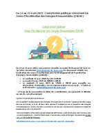 Concertation publique ZAEnR du 14 au 31 mars 2025