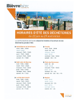 Horaires d’été déchèteries